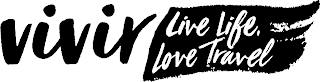 VIVIR LIVE LIFE LOVE TRAVEL logo
