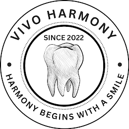 VIVO HARMONY SINCE 2022 HARMONY BEGINS WITH A SMILE logo