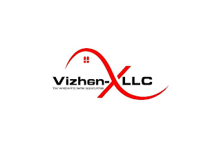 VIZHEN-X LLC YOUR WINDOW INTO BETTER OPPORTUNITIES logo