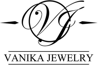 VJ VANIKA JEWELRY logo