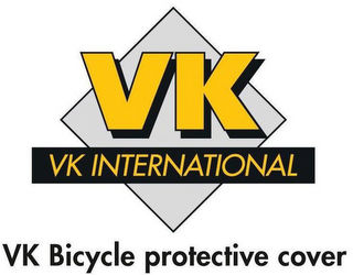 VK VK INTERNATIONAL VK BICYCLE PROTECTIVE COVER logo