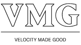 VMG VELOCITY MADE GOOD logo