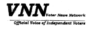 VNN VOTER NEWS NETWORK OFFICIAL VOICE OF INDEPENDENT VOTERS logo