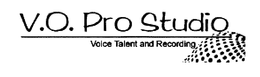 V.O. PRO STUDIO VOICE TALENT AND RECORDING logo