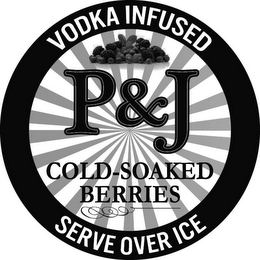 VODKA INFUSED P&J COLD-SOAKED BERRIES SERVE OVER ICE logo