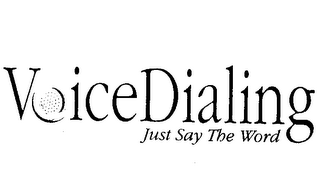 VOICEDIALING JUST SAY THE WORD logo