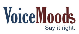 VOICEMOODS SAY IT RIGHT. logo