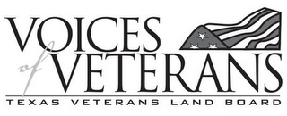 VOICES OF VETERANS TEXAS VETERANS LAND BOARD logo