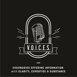 V.O.I.C.E.S. VISIONARIES OFFERING INFORMATION WITH CLARITY, EXPERTISE & SUBSTANCE logo