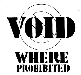 VOID WHERE PROHIBITED logo