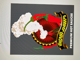 VOLCANO JOHNNY'S PREMIUM HOT SAUCES logo