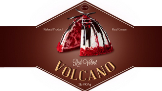 VOLCANO NATURAL PRODUCT RED VELVET REAL CREAM logo