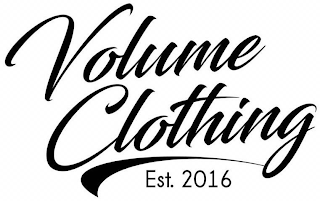 VOLUME CLOTHING EST 2016 logo