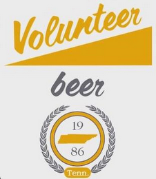 VOLUNTEER BEER 1986 TENN. logo