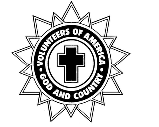 VOLUNTEERS OF AMERICA GOD AND COUNTRY logo