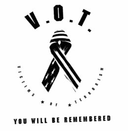 V.O.T. VICTIMS OF TERRORISM YOU WILL BE REMEMBERED logo