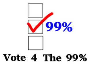 VOTE 4 THE 99% logo