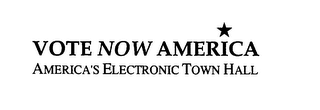 VOTE NOW AMERICA AMERICA'S ELECTRONIC TOWN HALL logo