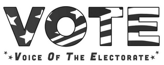 VOTE VOICE OF THE ELECTORATE logo