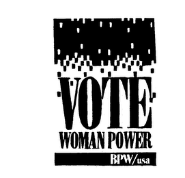 VOTE WOMAN POWER BPW/USA logo