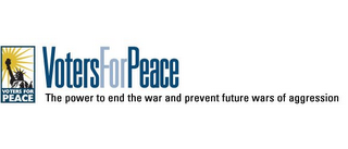 VOTERSFORPEACE VOTERSFORPEACE THE POWER TO END THE WAR AND PREVENT FUTURE WARS OF AGGRESSION logo