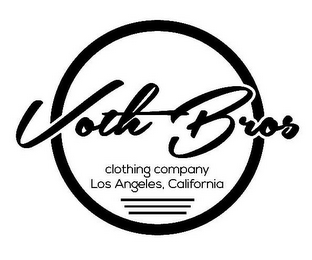 VOTH BROS CLOTHING COMPANY LOS ANGELES,CALIFORNIA logo
