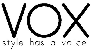 VOX STYLE HAS A VOICE logo