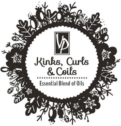 VP KINKS, CURLS & COILS ESSENTIAL BLENDOF OILS logo