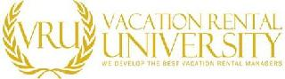 VRU VACATION RENTAL UNIVERSITY WE DEVELOP THE BEST VACATION RENTAL MANAGERS logo