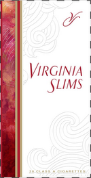 VS VIRGINIA SLIMS 20 CLASS CIGARETTES logo