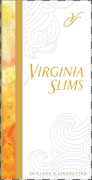 VS VIRGINIA SLIMS 20 CLASS CIGARETTES logo