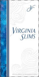 VS VIRGINIA SLIMS 20 CLASS CIGARETTES logo