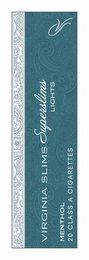 VS VIRGINIA SLIMS SUPERSLIMS LIGHTS MENTHOL 20 CLASS A CIGARETTES logo
