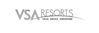 VSA RESORTS VALUE SERVICE ATMOSPHERE logo
