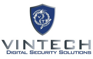 VT VINTECH DIGITAL SECURITY SOLUTIONS logo