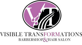 VT VISIBLE TRANSFORMATIONS BARBERSHOP & HAIR SALON logo