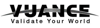 VUANCE VALIDATE YOUR WORLD logo