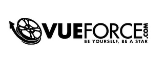 VUEFORCE .COM BE YOURSELF, BE A STAR logo