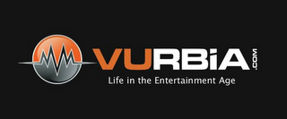 VURBIA.COM LIFE IN THE ENTERTAINMENT AGE logo