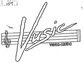 VUSIC VIDEO/MUSIC logo