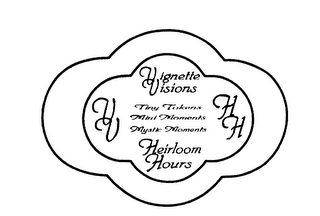 VV VIGNETTE VISIONS TINY TOKENS MINI MOMENTS MYSTIC MOMENTS HH HEIRLOOM HOURS logo