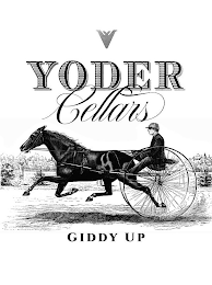 VV YODER CELLARS GIDDY UP logo