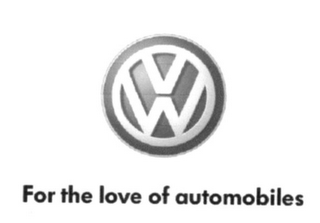 VW FOR THE LOVE OF AUTOMOBILES logo