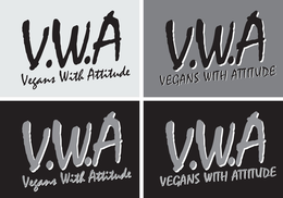 V.W.A VEGANS WITH ATTITUDE logo