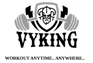 VYKING WORKOUT ANYTIME.. ANYWHERE.. logo