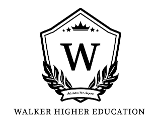 W AD ASTRA PER ASPERA WALKER HIGHER EDUCATION logo