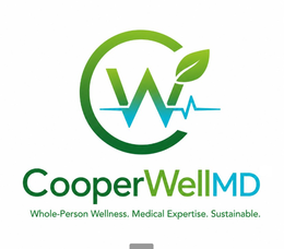 W COOPERWELLMD WHOLE-PERSON WELLNESS. MEDICAL EXPERTISE. SUSTAINABLE logo