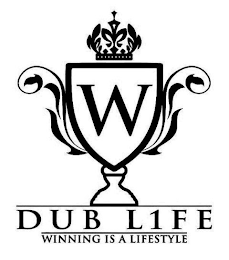 W DUB L1FE WINNING IS A LIFESTYLE logo
