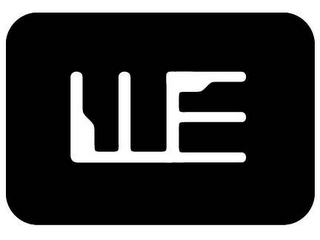 W E logo