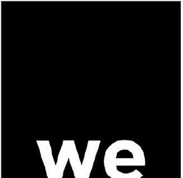 W E logo